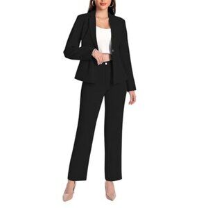 Womens Suits 2 Piece Set Business Casual Long Sleeve Blazer and Pants Suit
